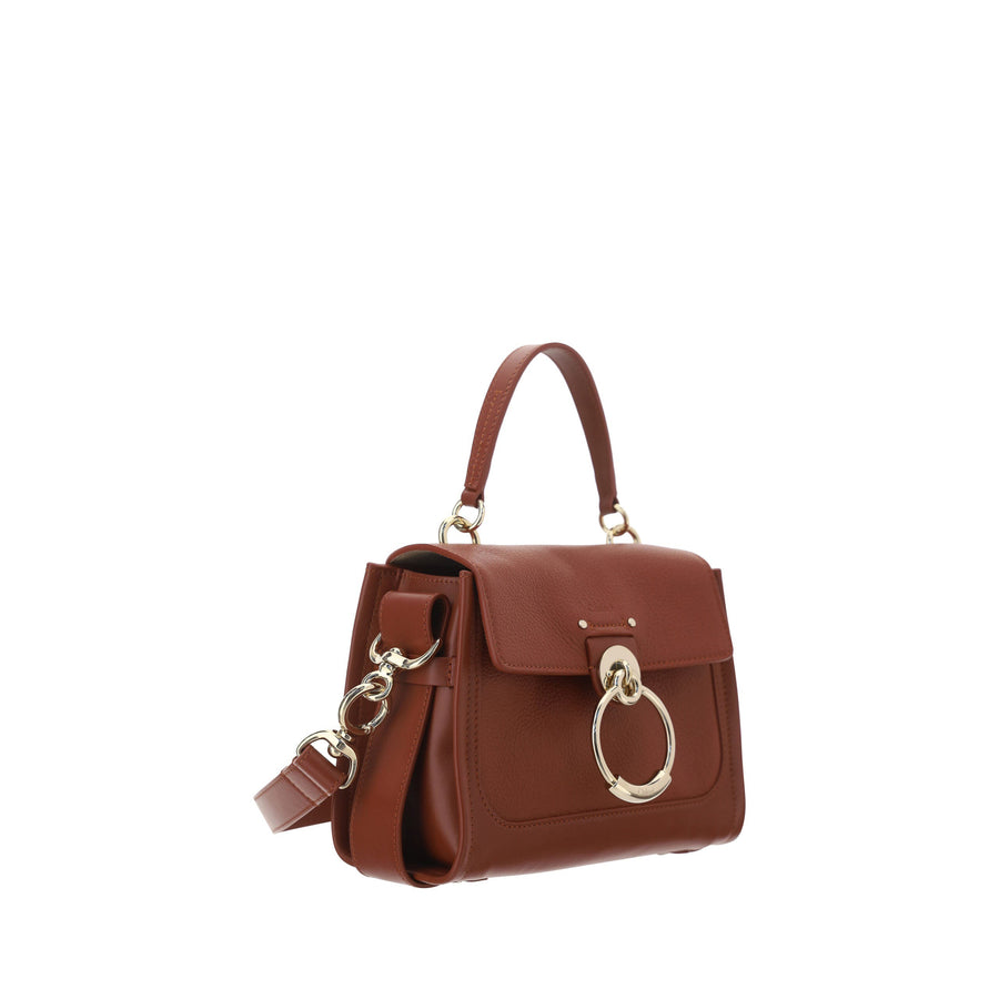 Chloé Elegant Sepia Brown Calfskin Shoulder Handbag