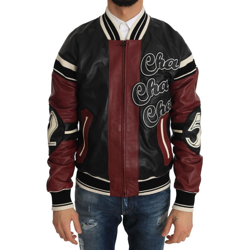 Dolce & Gabbana Exquisite Sheepskin Leather Bomber Jacket