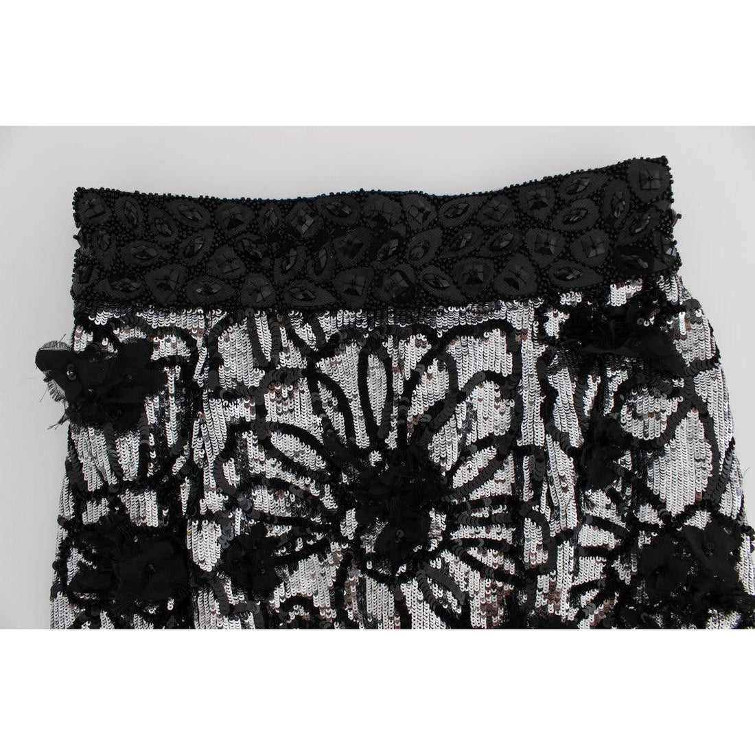 Dolce & Gabbana Sequined High Waist Designer Mini Shorts