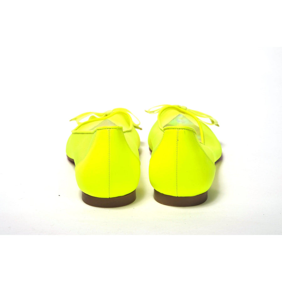 Christian Louboutin Fluro Yellow Flat Point Toe Shoe