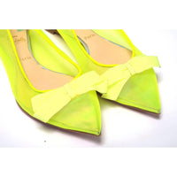 Christian Louboutin Fluro Yellow Flat Point Toe Shoe