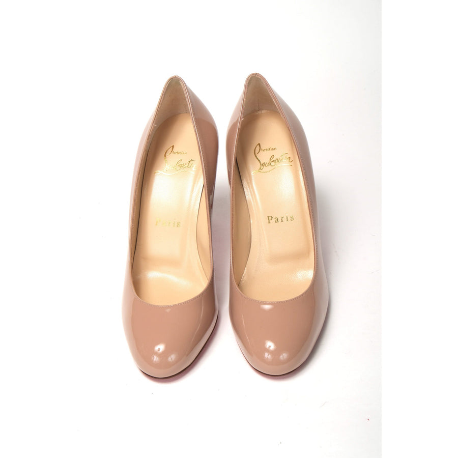 Christian Louboutin Nude Round Toe High Pump Shoe