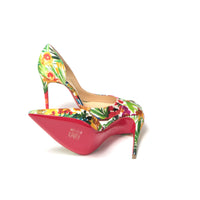 Christian Louboutin Multicolor Flower Printed High Heels Pumps Shoes