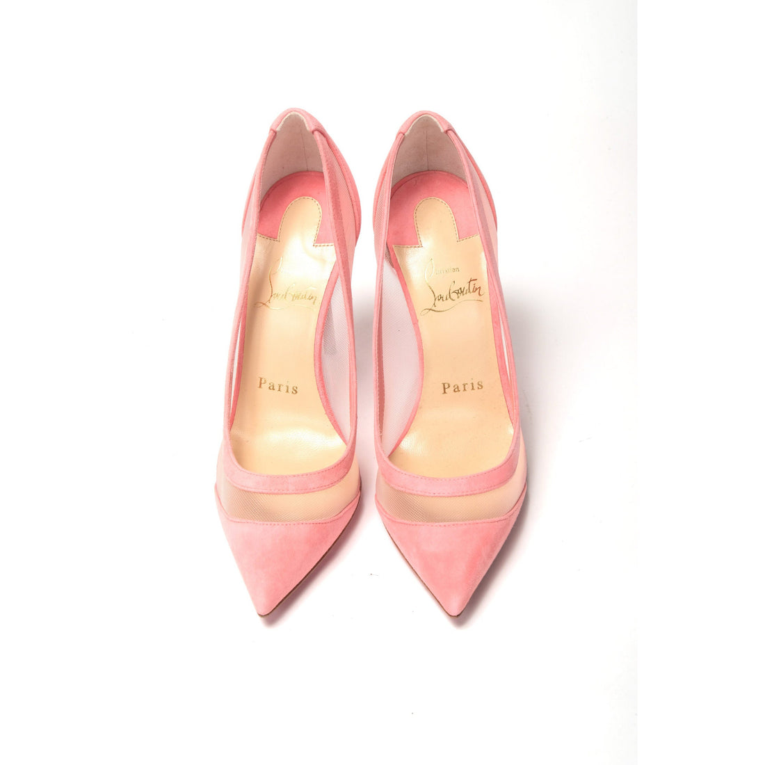 Christian Louboutin Pink Galativi Suede High Heels Pumps