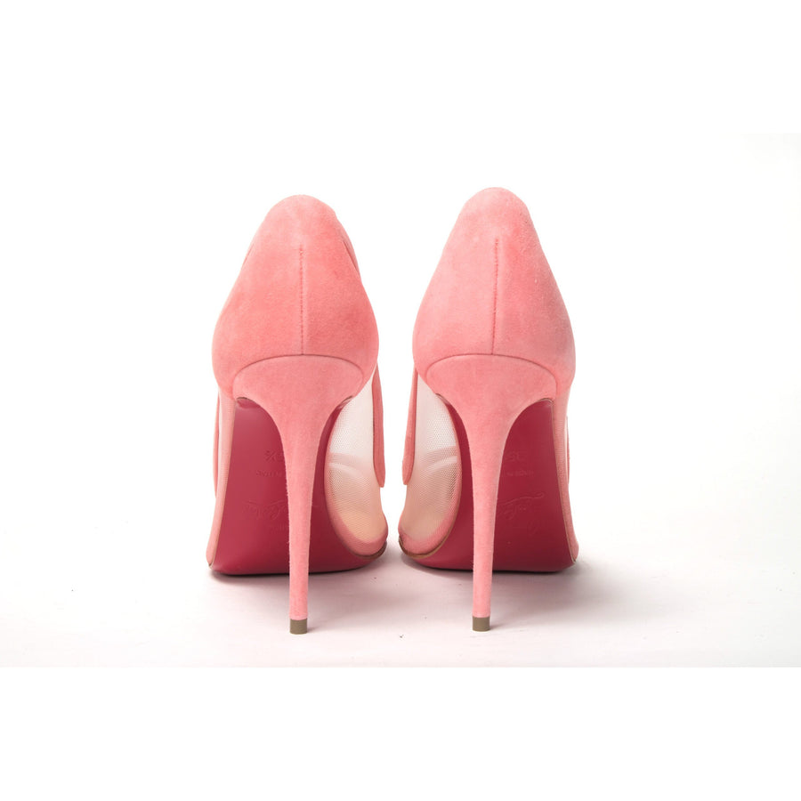 Christian Louboutin Pink Galativi Suede High Heels Pumps