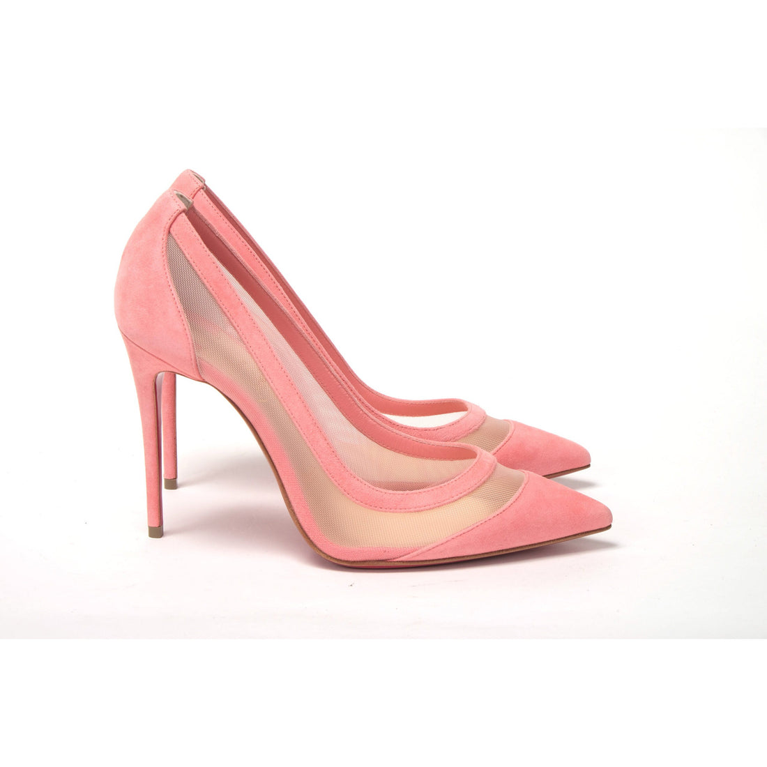 Christian Louboutin Pink Galativi Suede High Heels Pumps