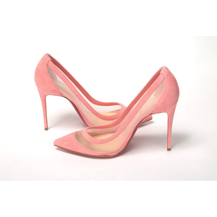 Christian Louboutin Pink Galativi Suede High Heels Pumps