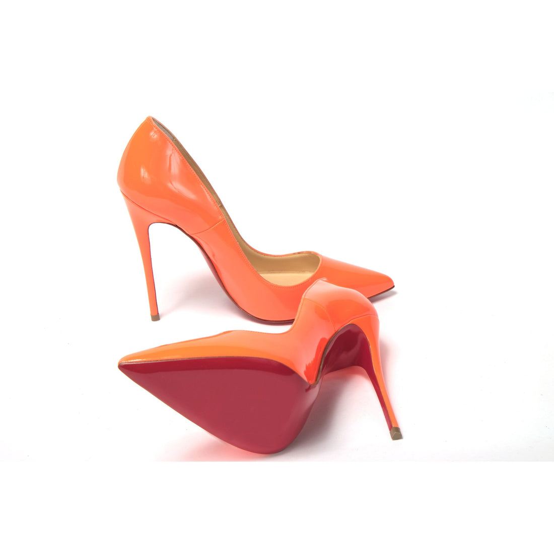 Louboutin orange heels hotsell