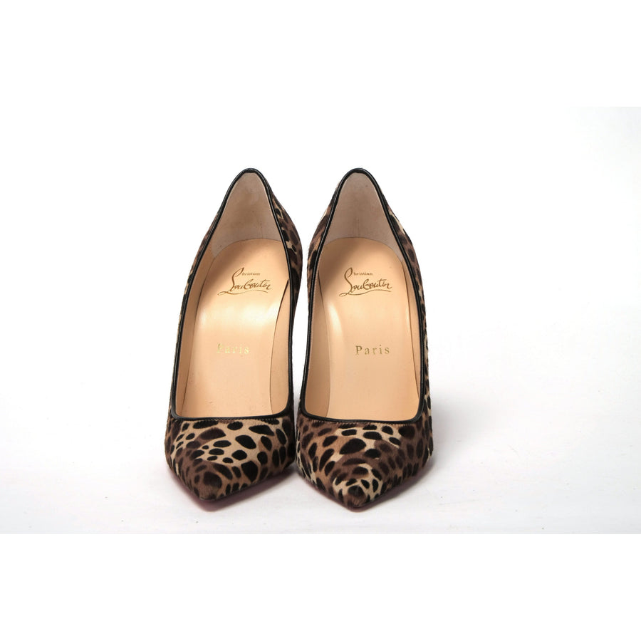 Christian Louboutin Multi/Black Leopard Kate 100 Pony Heel