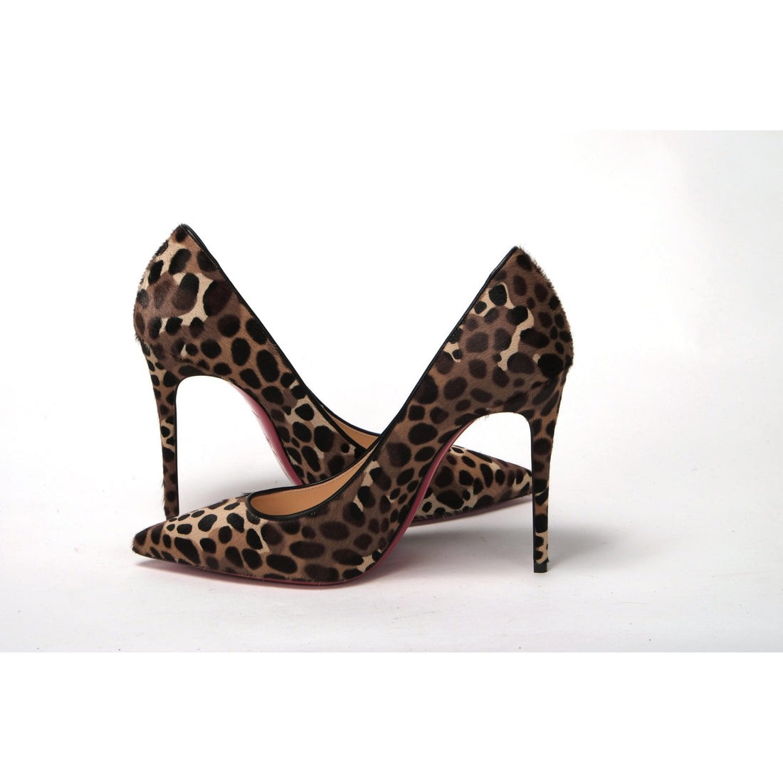 Christian Louboutin Multi/Black Leopard Kate 100 Pony Heel