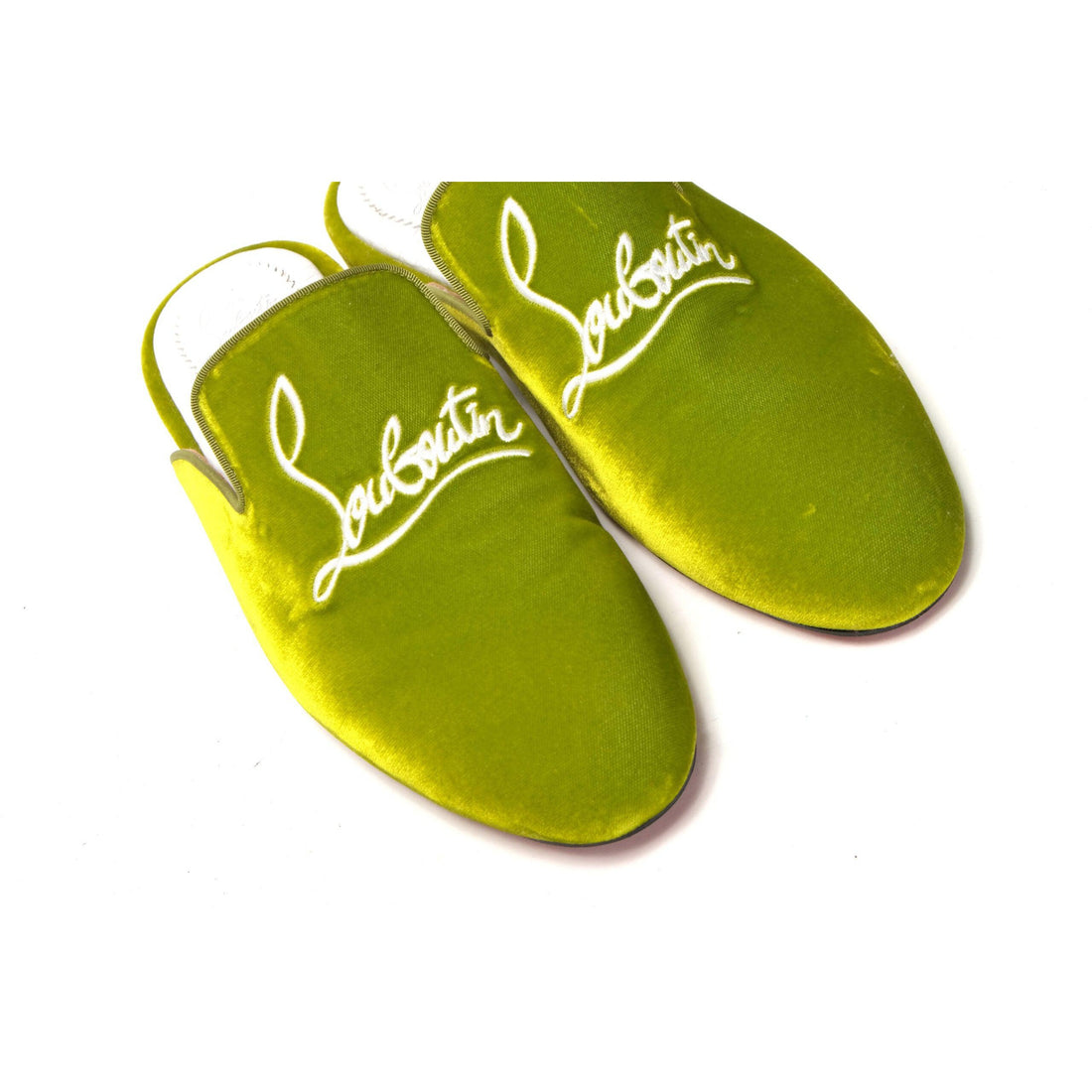 Christian Louboutin Bourgeon Lime Navy Coolito Flat Shoes