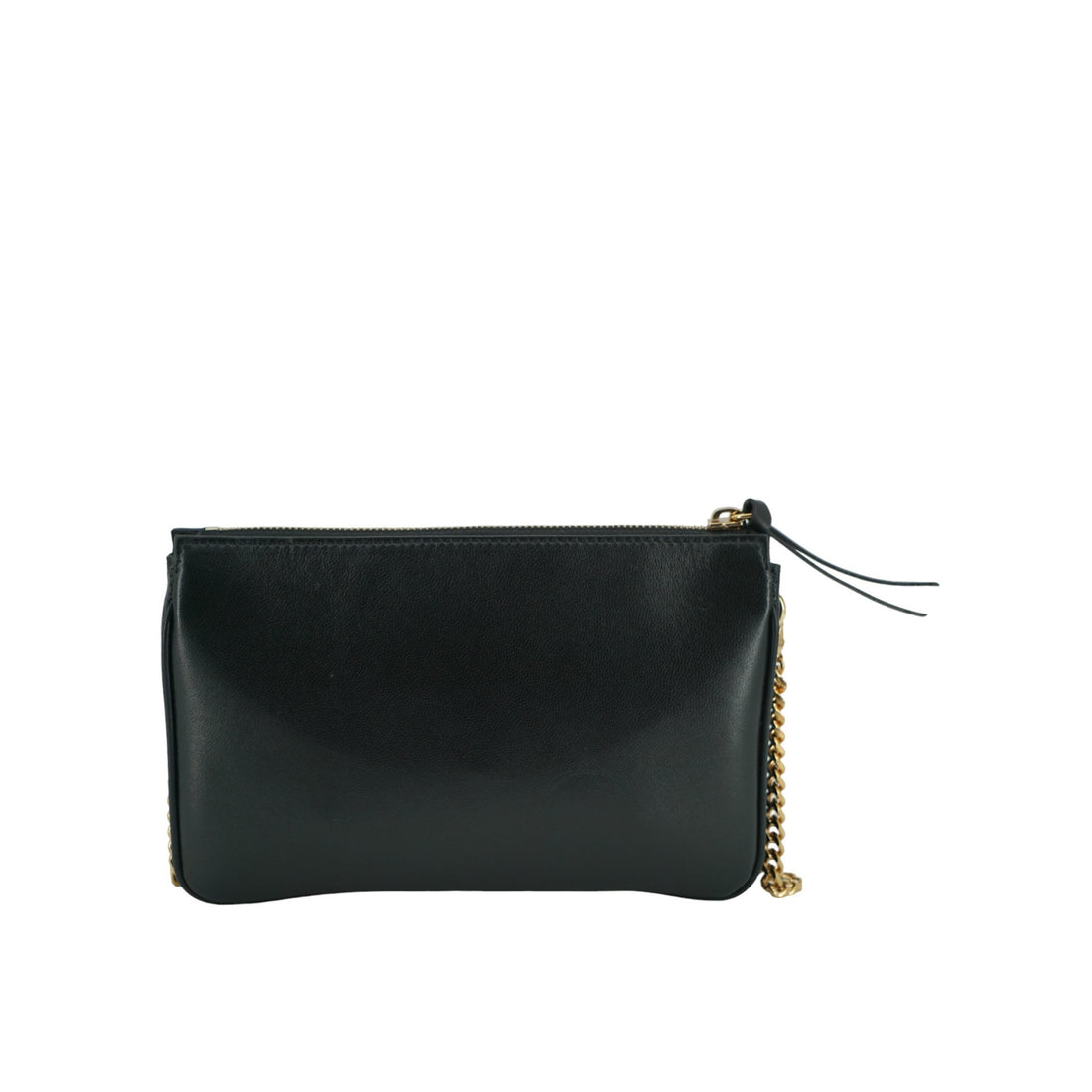 Versace Elegant Black Lamb Leather Crossbody Pouch