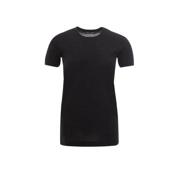 Dolce & Gabbana Elegant Black Wool T-Shirt