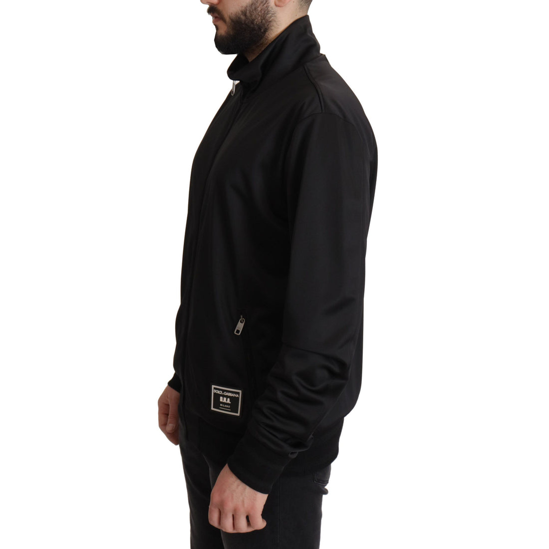 Dolce & Gabbana Elegant Black Full Zip Sweater