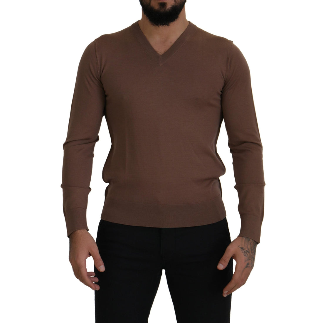 Dolce & Gabbana Elegant Virgin Wool V-Neck Pullover Sweater