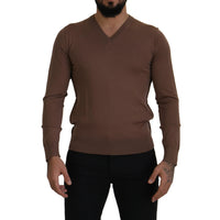 Dolce & Gabbana Elegant Virgin Wool V-Neck Pullover Sweater