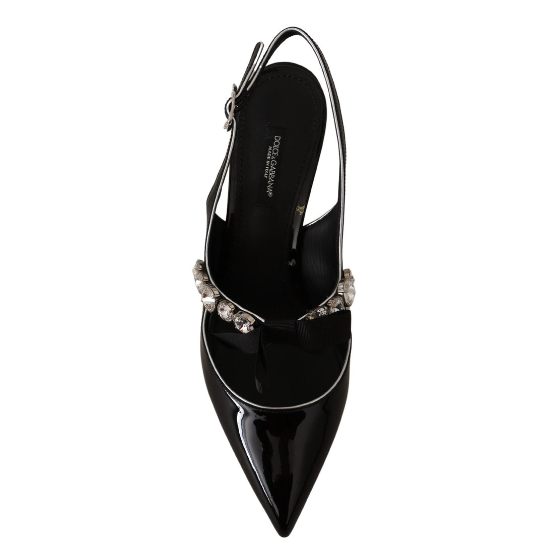 Dolce & Gabbana Elegant Crystal Slingback Heels Pump