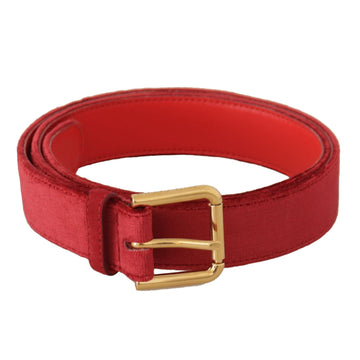 Dolce & Gabbana Elegant Red Suede Designer Belt