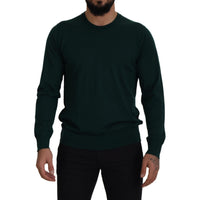 Dolce & Gabbana Elegant Green Crewneck Cashmere Sweater
