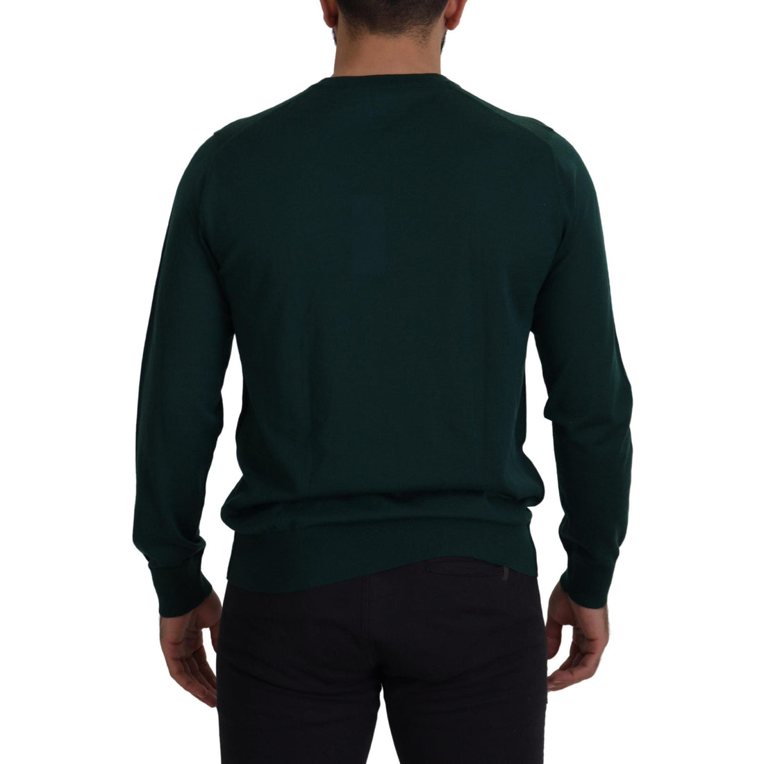 Dolce & Gabbana Elegant Green Crewneck Cashmere Sweater