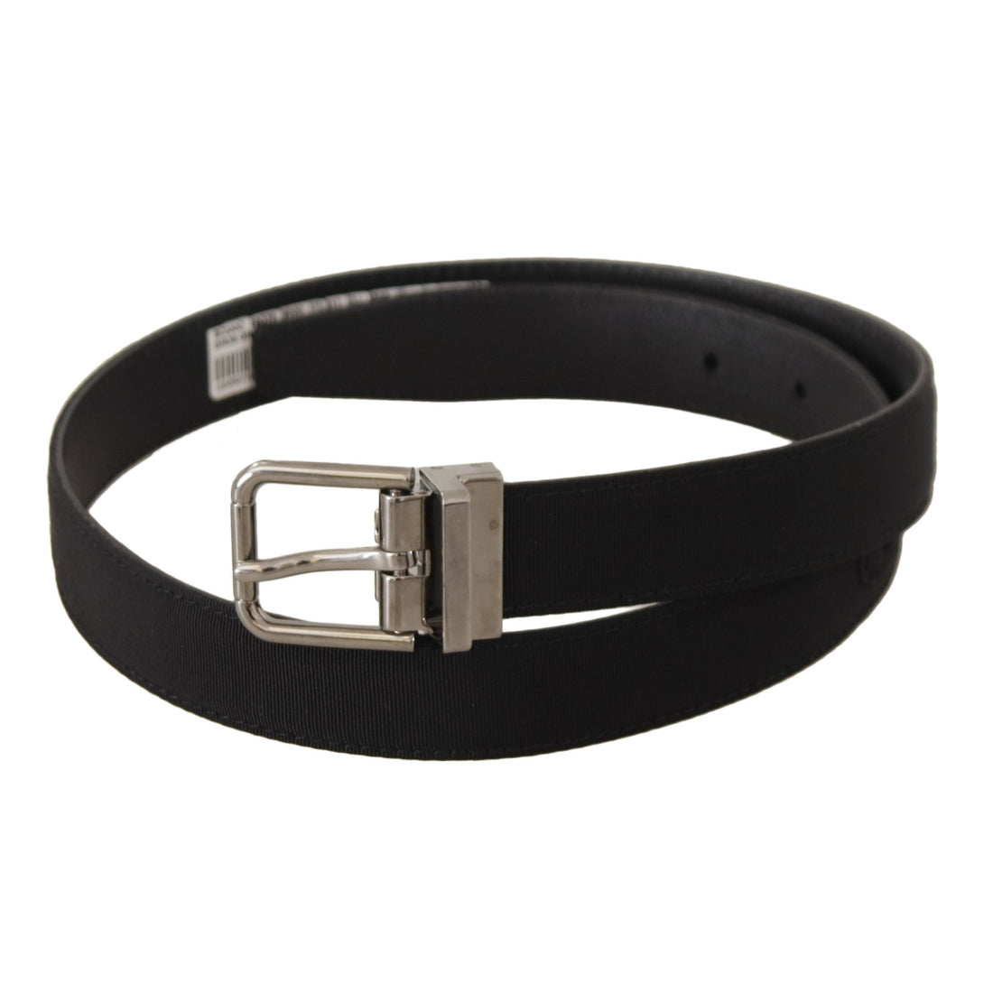 Dolce & Gabbana Elegant Black Canvas & Leather Belt