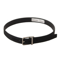 Dolce & Gabbana Elegant Black Canvas & Leather Belt