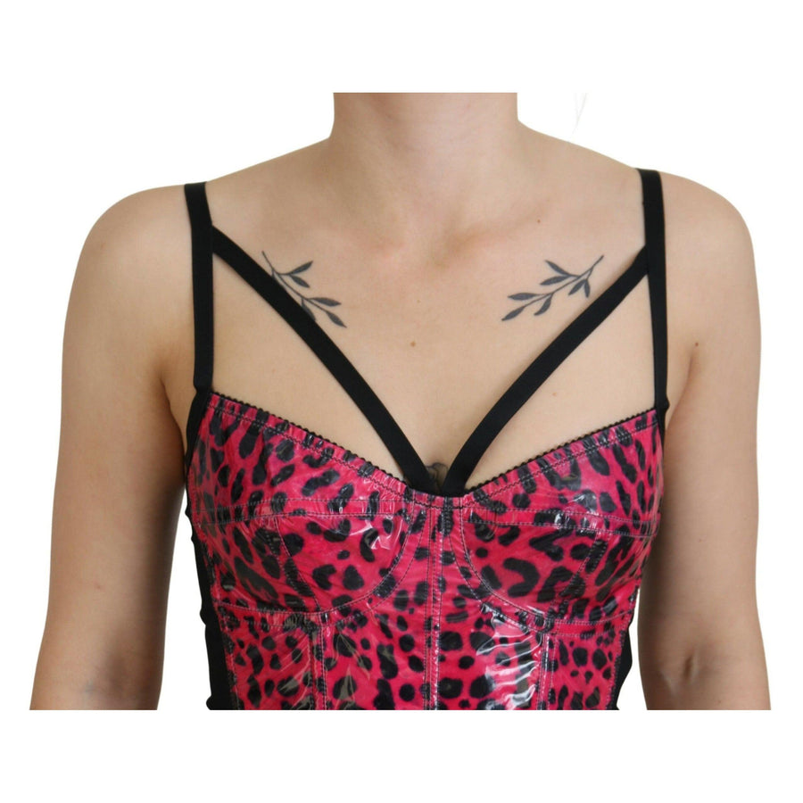 Dolce & Gabbana Leopard Print Bustier Corset Top