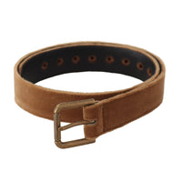 Dolce & Gabbana Elegant Engraved Buckle Leather Belt