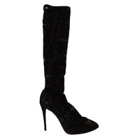 Dolce & Gabbana Elegant Stretch Sock Boots in Sleek Black