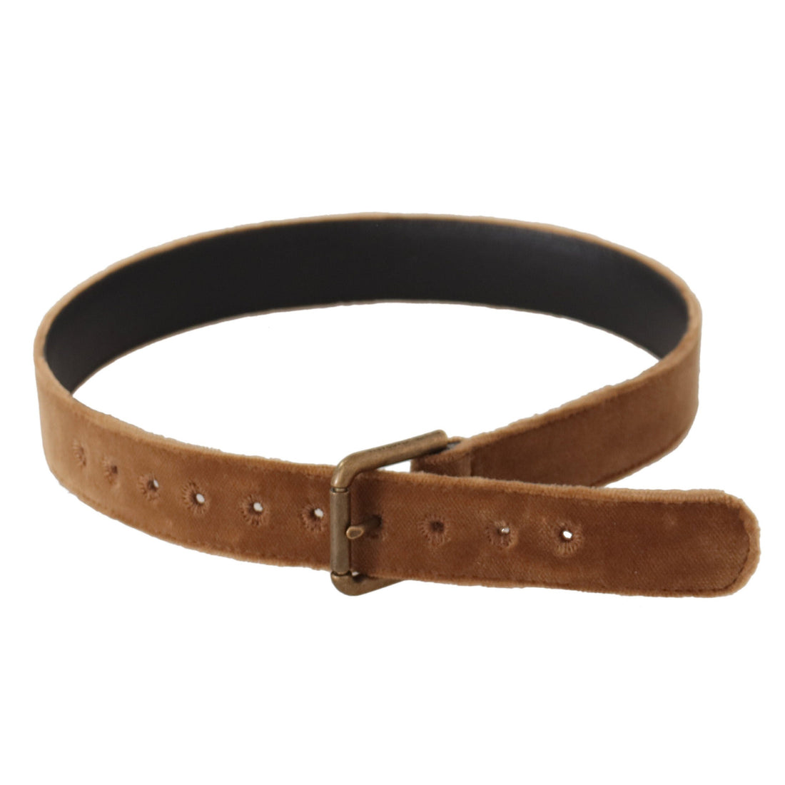 Dolce & Gabbana Elegant Engraved Buckle Leather Belt