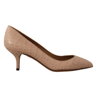 Dolce & Gabbana Elegant Beige Leather Pumps