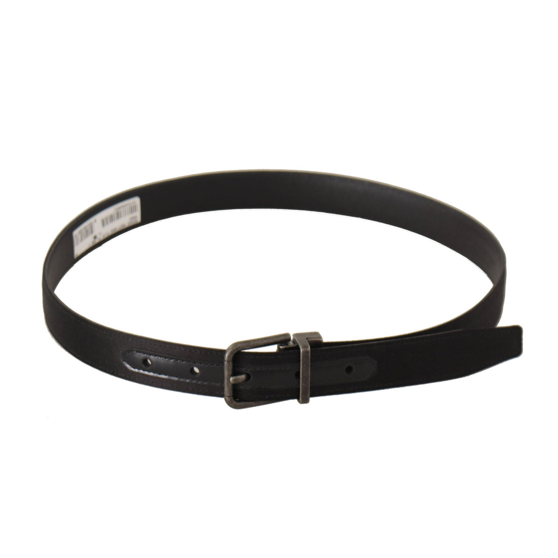 Dolce & Gabbana Elegant Black Leather Belt with Metal Buckle