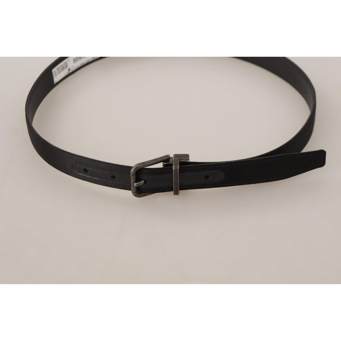 Dolce & Gabbana Elegant Black Leather Belt with Metal Buckle