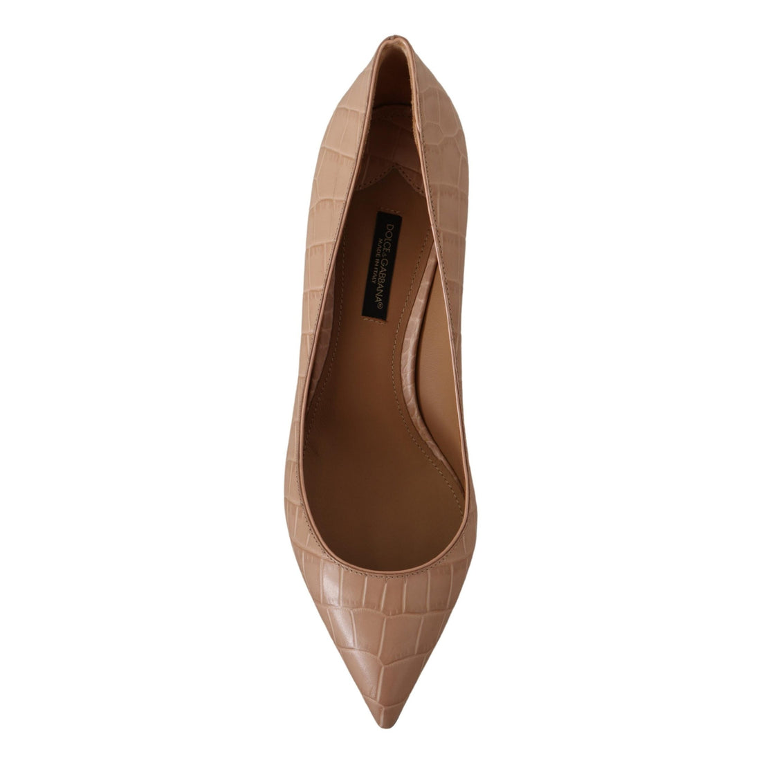 Dolce & Gabbana Elegant Beige Leather Pumps