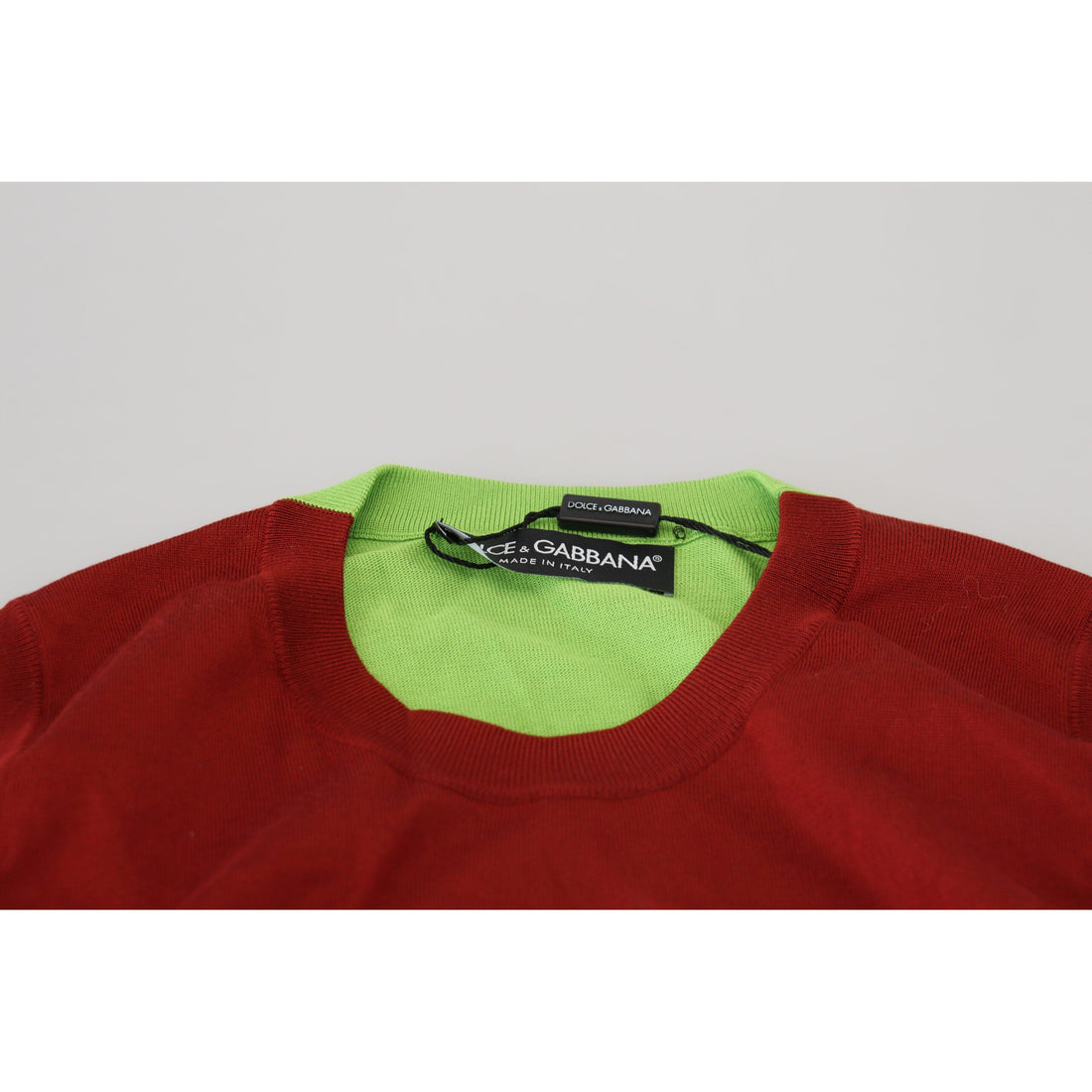 Dolce & Gabbana Elegant Silk Casual Top Red Green