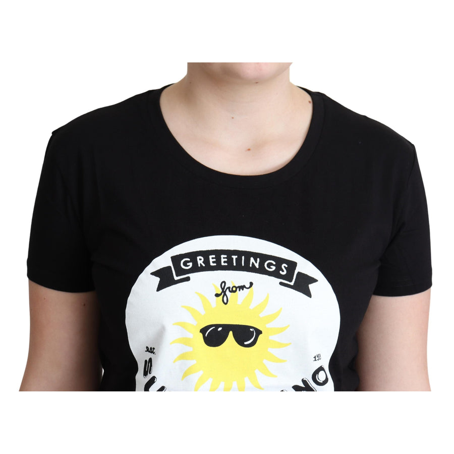 Chic Moschino Cotton Tee with Milano Print