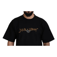 Dolce & Gabbana Elegant Black Cotton Blend Crewneck T-Shirt