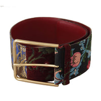 Dolce & Gabbana Engraved Logo Multicolor Leather Belt