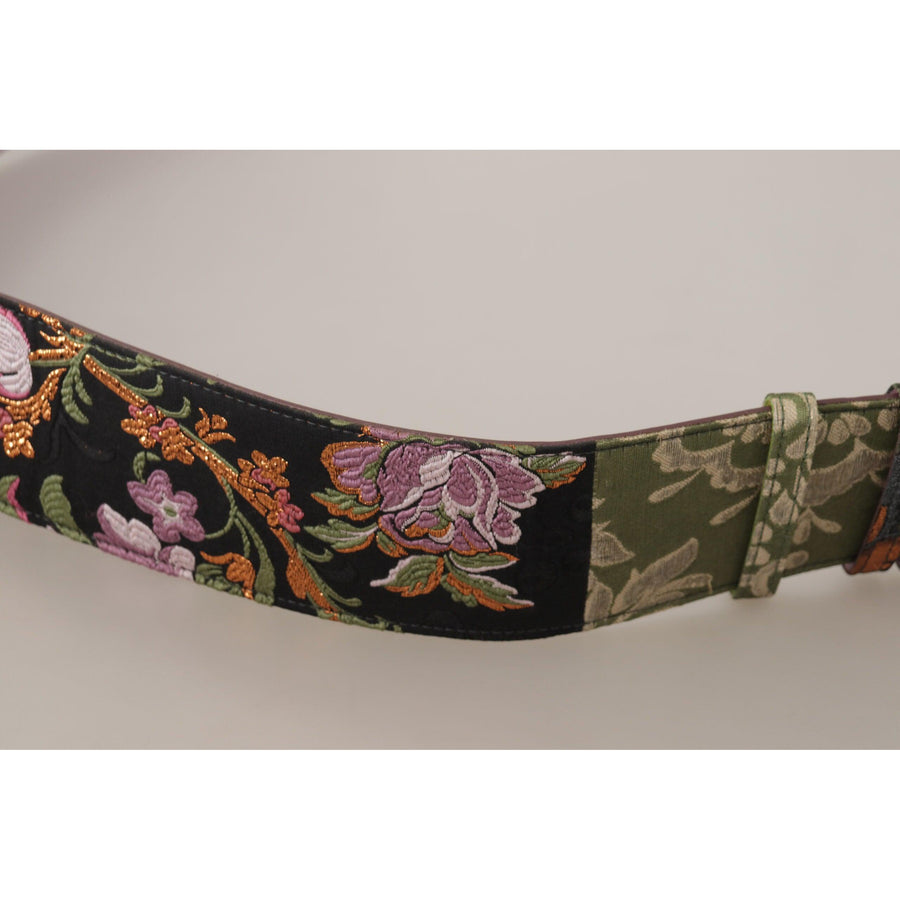 Dolce & Gabbana Elegant Multicolor Canvas-Leather Belt