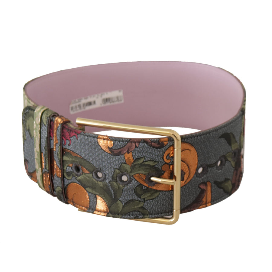 Dolce & Gabbana Elegant Multicolor Canvas-Leather Belt