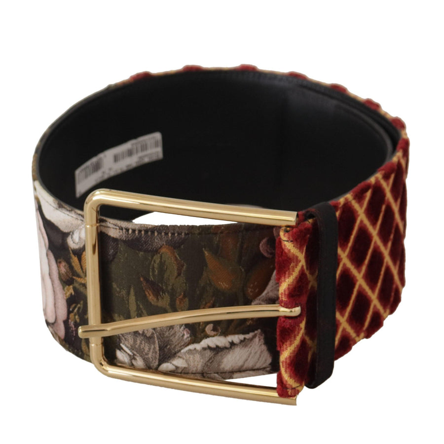 Dolce & Gabbana Engraved Logo Multicolor Leather Belt