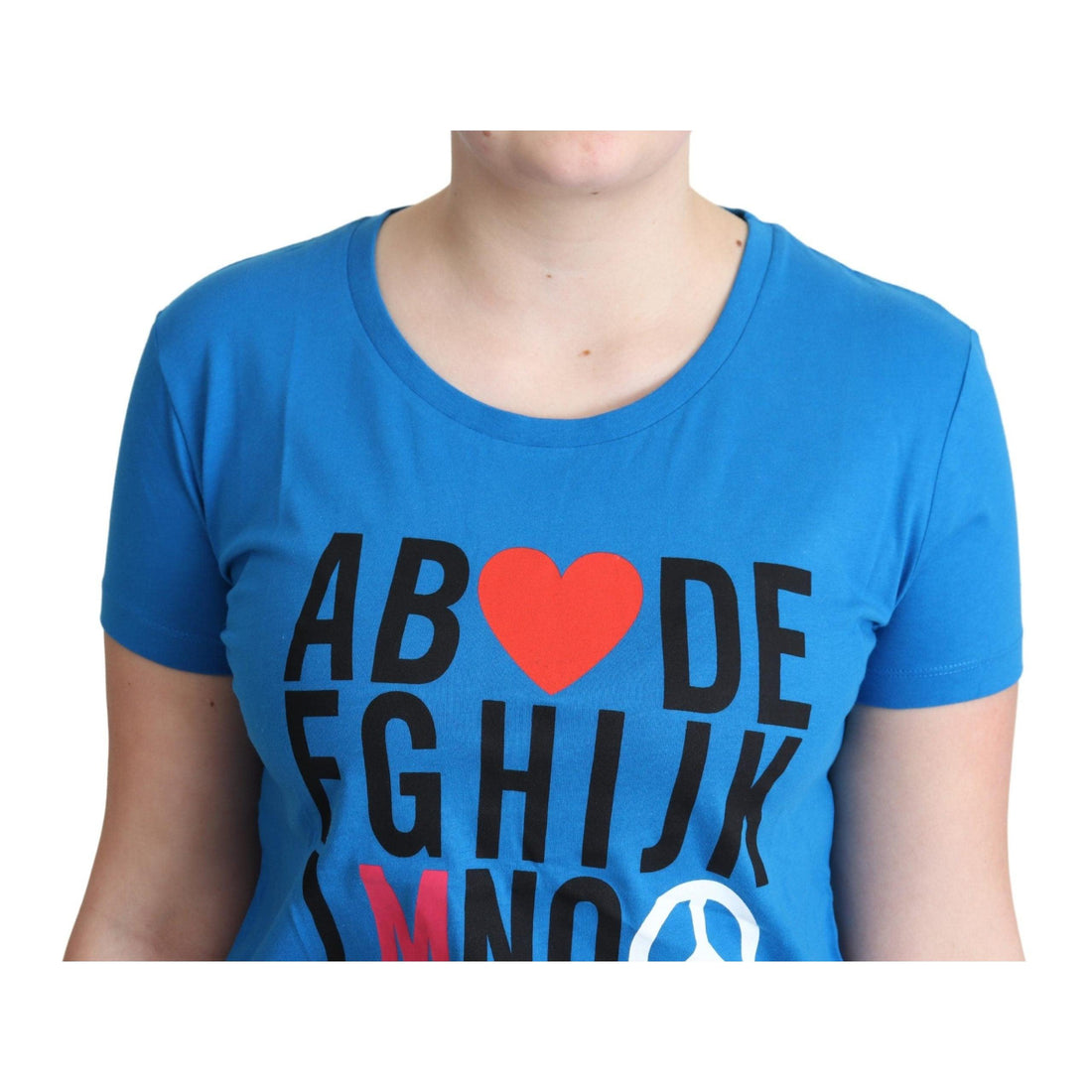 Moschino Chic Alphabet Cotton Tee in Blue