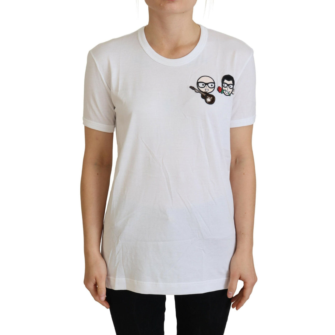 Dolce & Gabbana Elegant White Crewneck Cotton T-Shirt