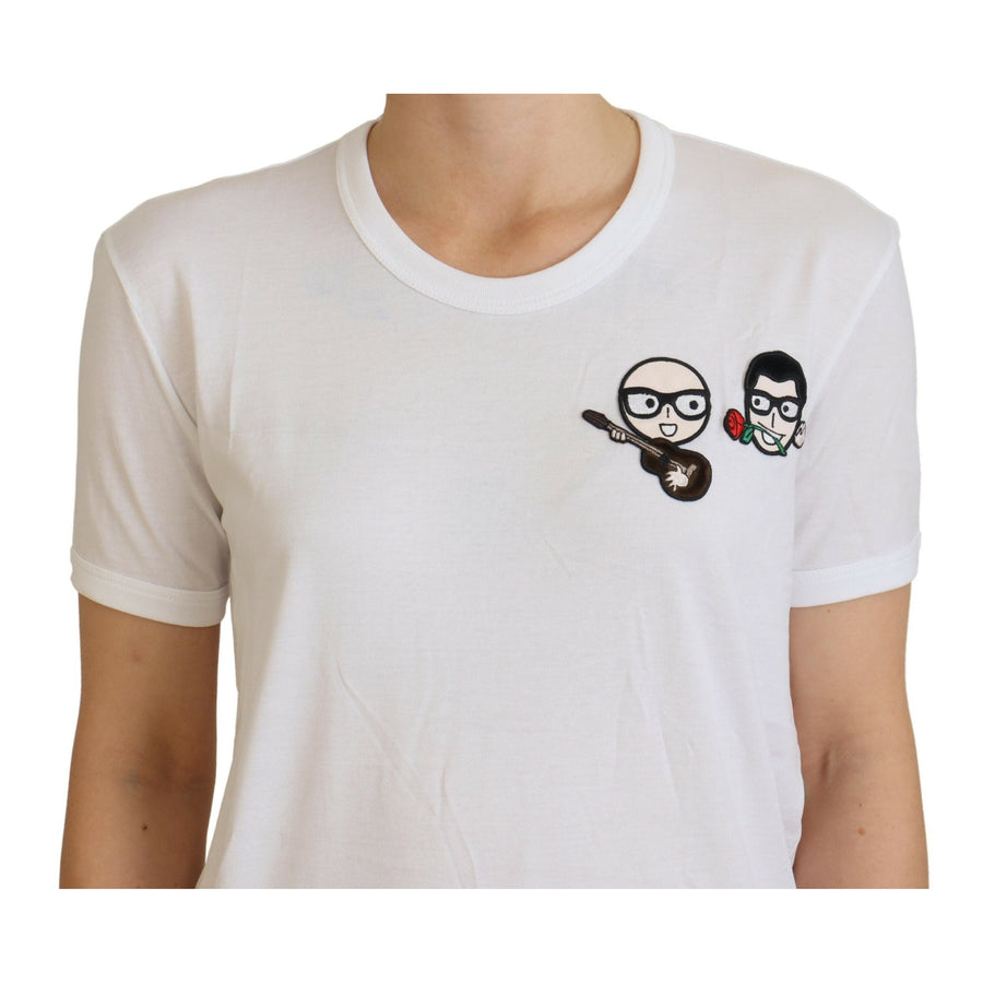 Dolce & Gabbana Elegant White Crewneck Cotton T-Shirt