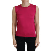 Dolce & Gabbana Chic Pink Silk Sleeveless Tank Top Vest