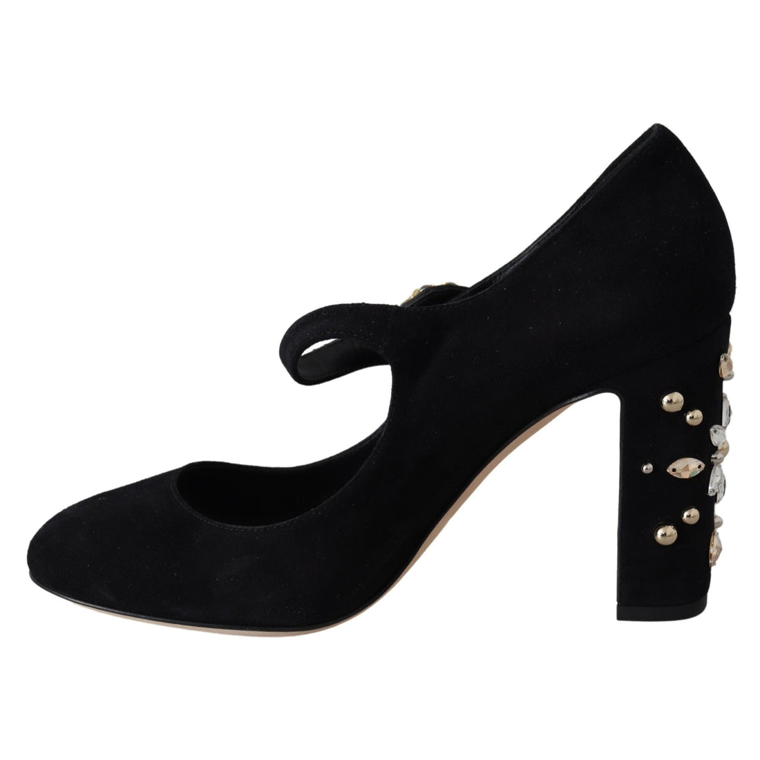 Dolce & Gabbana Elegant Black Suede Mary Janes Pumps