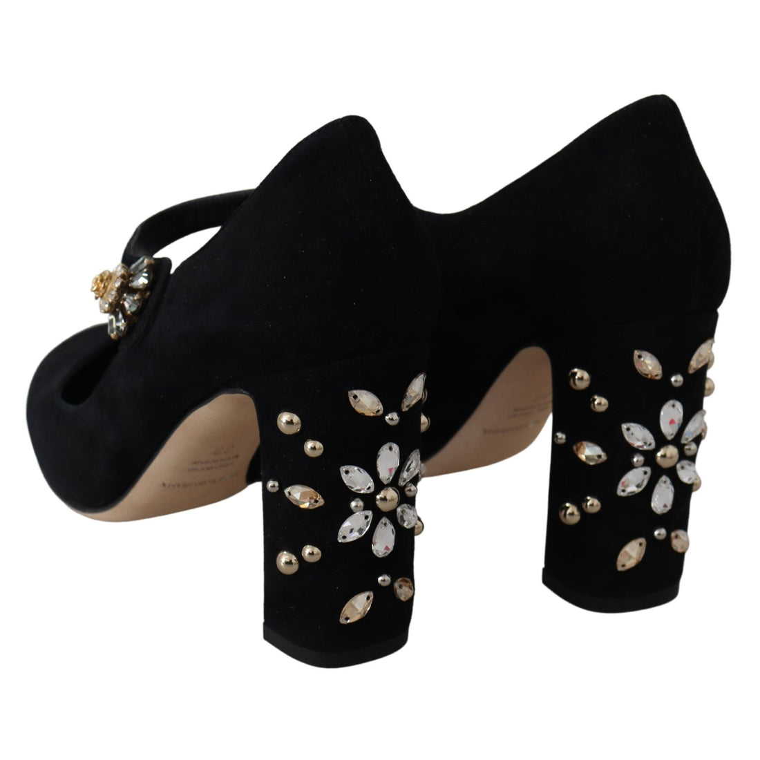 Dolce & Gabbana Elegant Black Suede Mary Janes Pumps