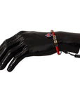 Dolce & Gabbana Elegant Blue, Red Glass & Zama Bracelet