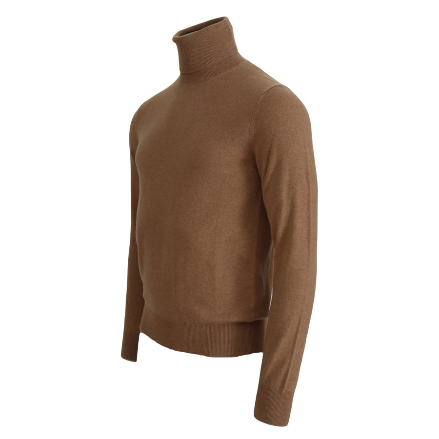 Dolce & Gabbana Beige Cashmere Turtleneck Pullover Sweater