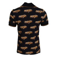 Dolce & Gabbana Elegant Car Print Polo T-Shirt in Black